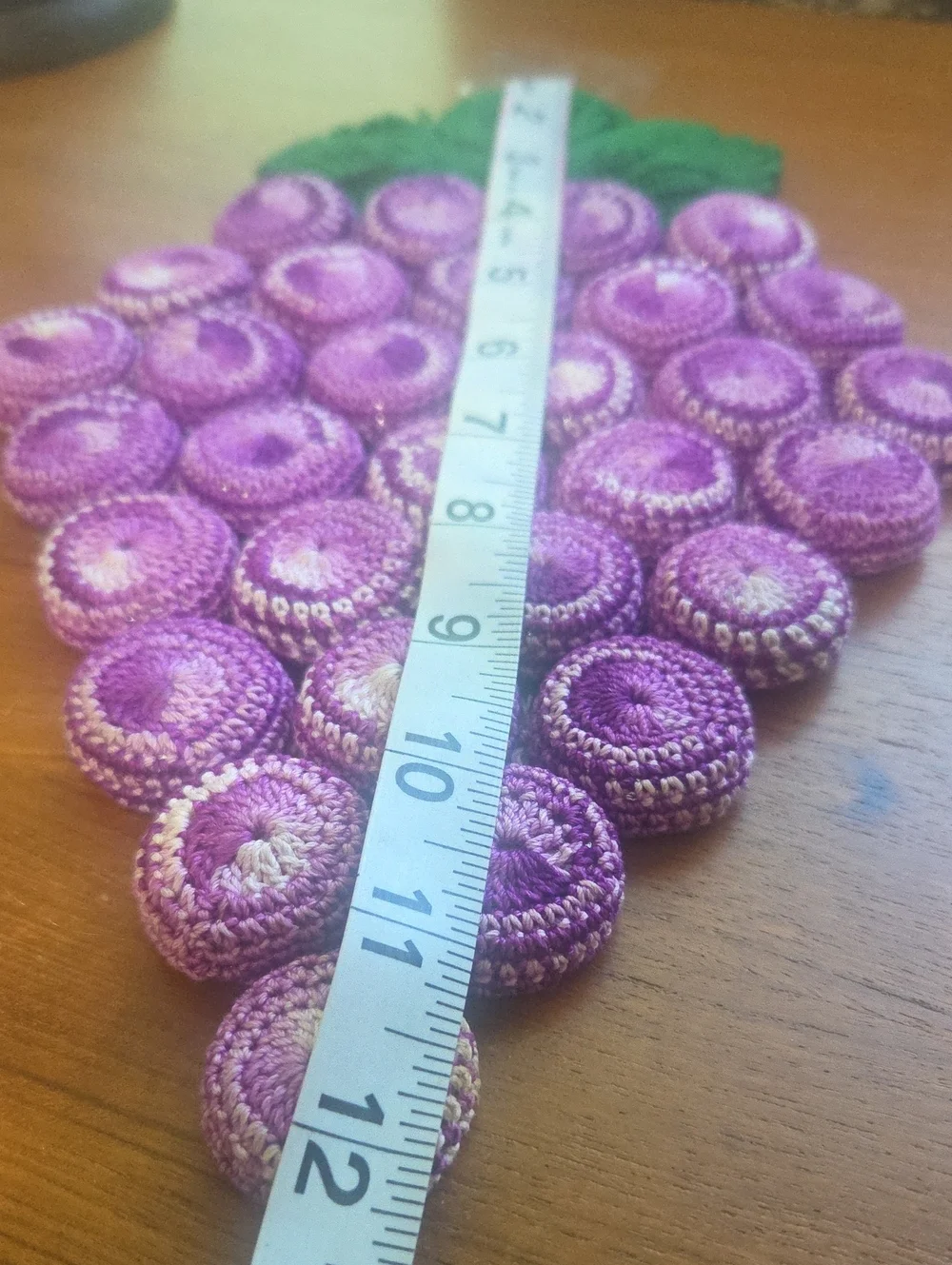 Handmade Crochet /bottle Caps Grape Cluster Trivet/ Hot Pad Wall Decor